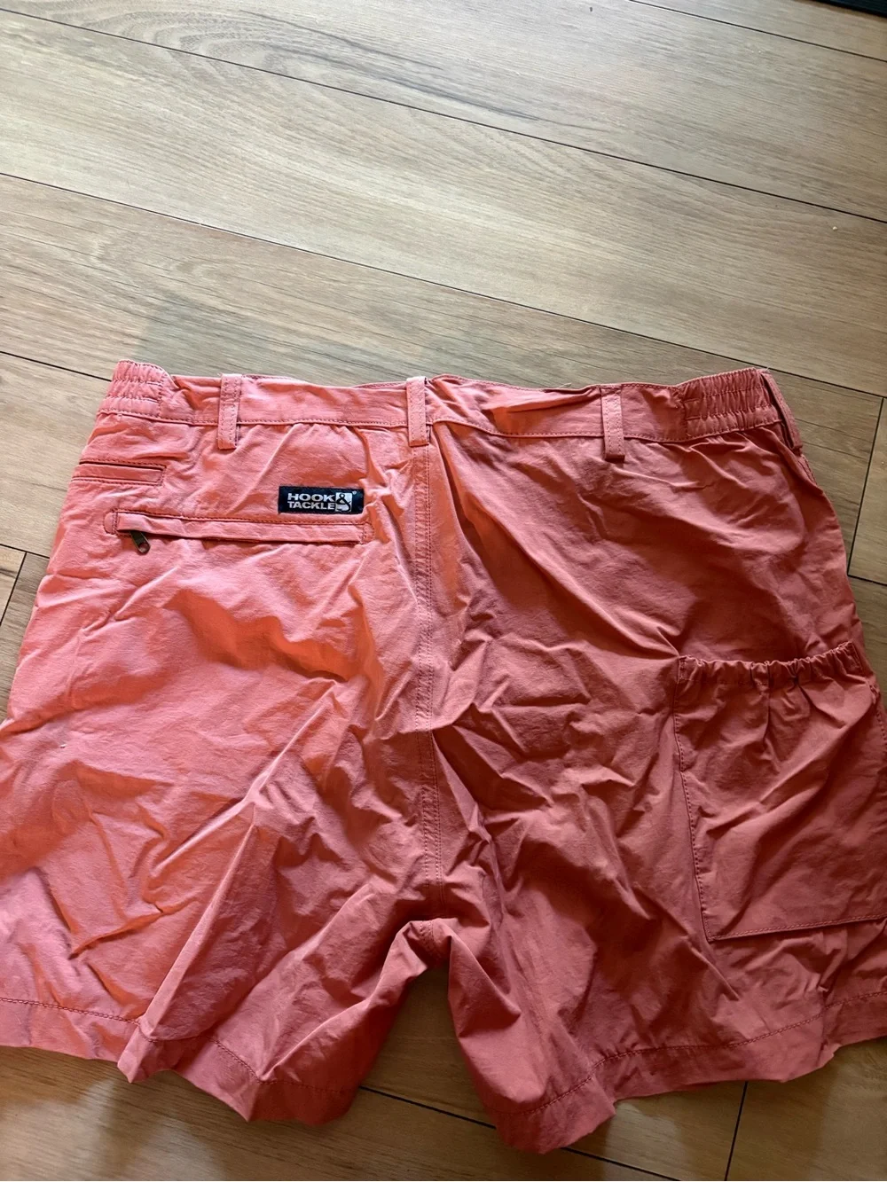 VintageMen's Hook & Tackle Athletic Shorts Lightweight Performance Coral